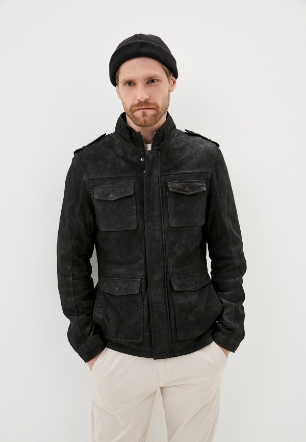 Куртка кожаная Urban Fashion for Men цвет черный 