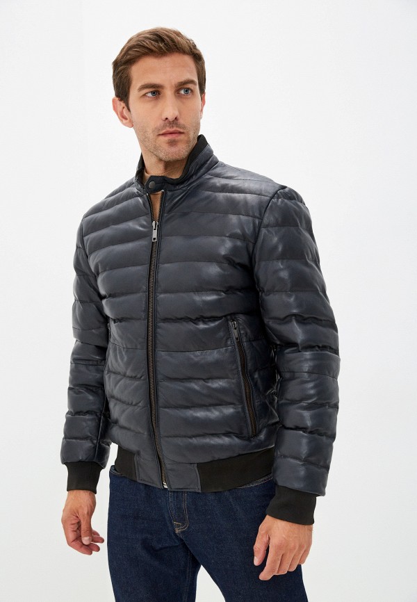 Куртка кожаная Urban Fashion for Men цвет серый 