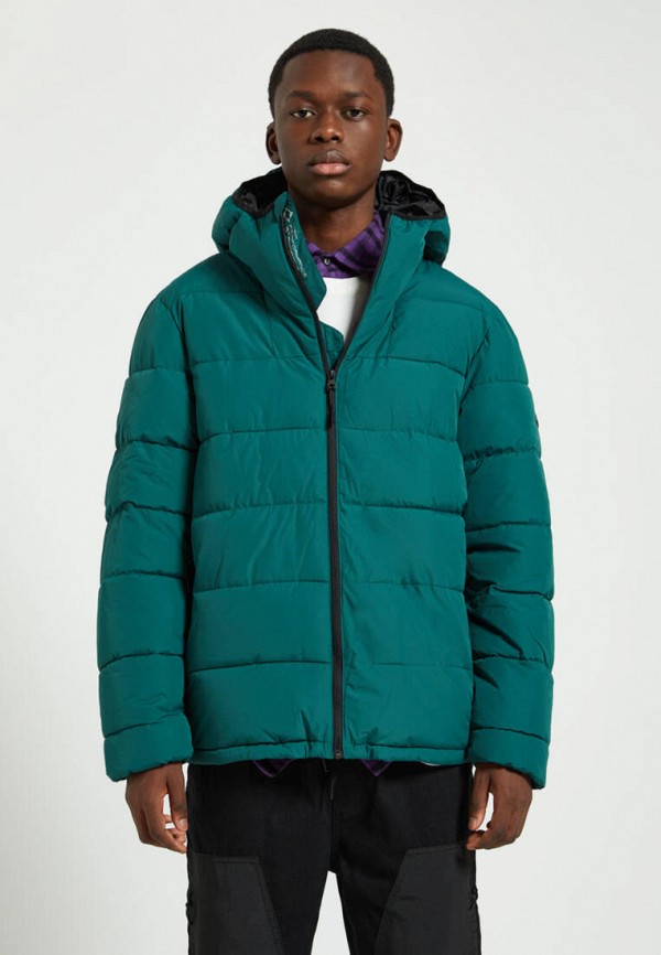 Куртка утепленная Pull&Bear цвет зеленый 