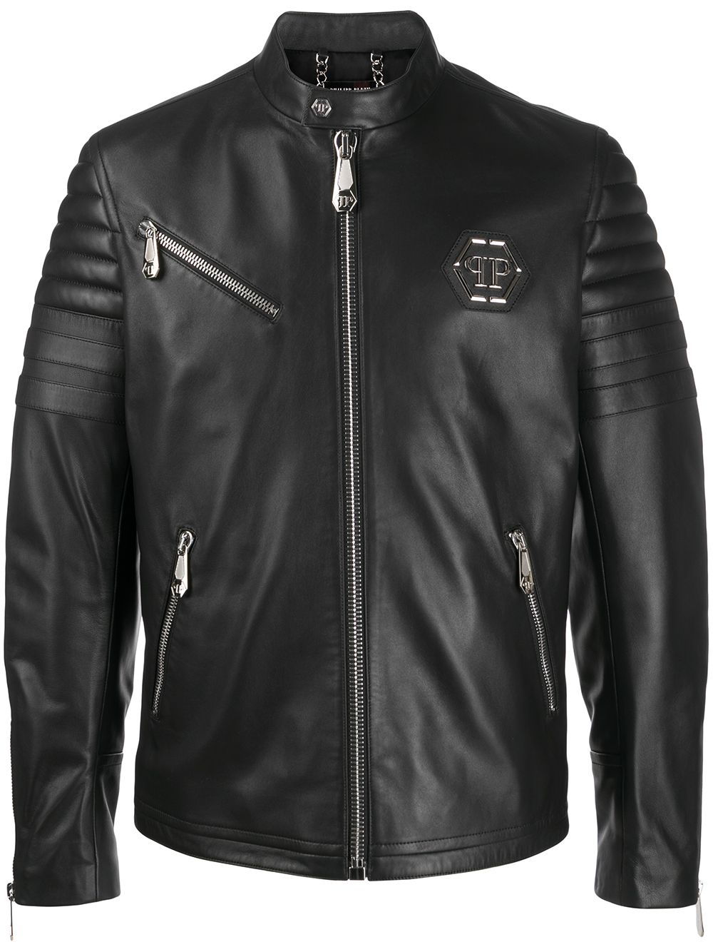 Мужская куртка plein. Leather Moto Jacket "Philipp plein. Кожанка Philipp plein.
