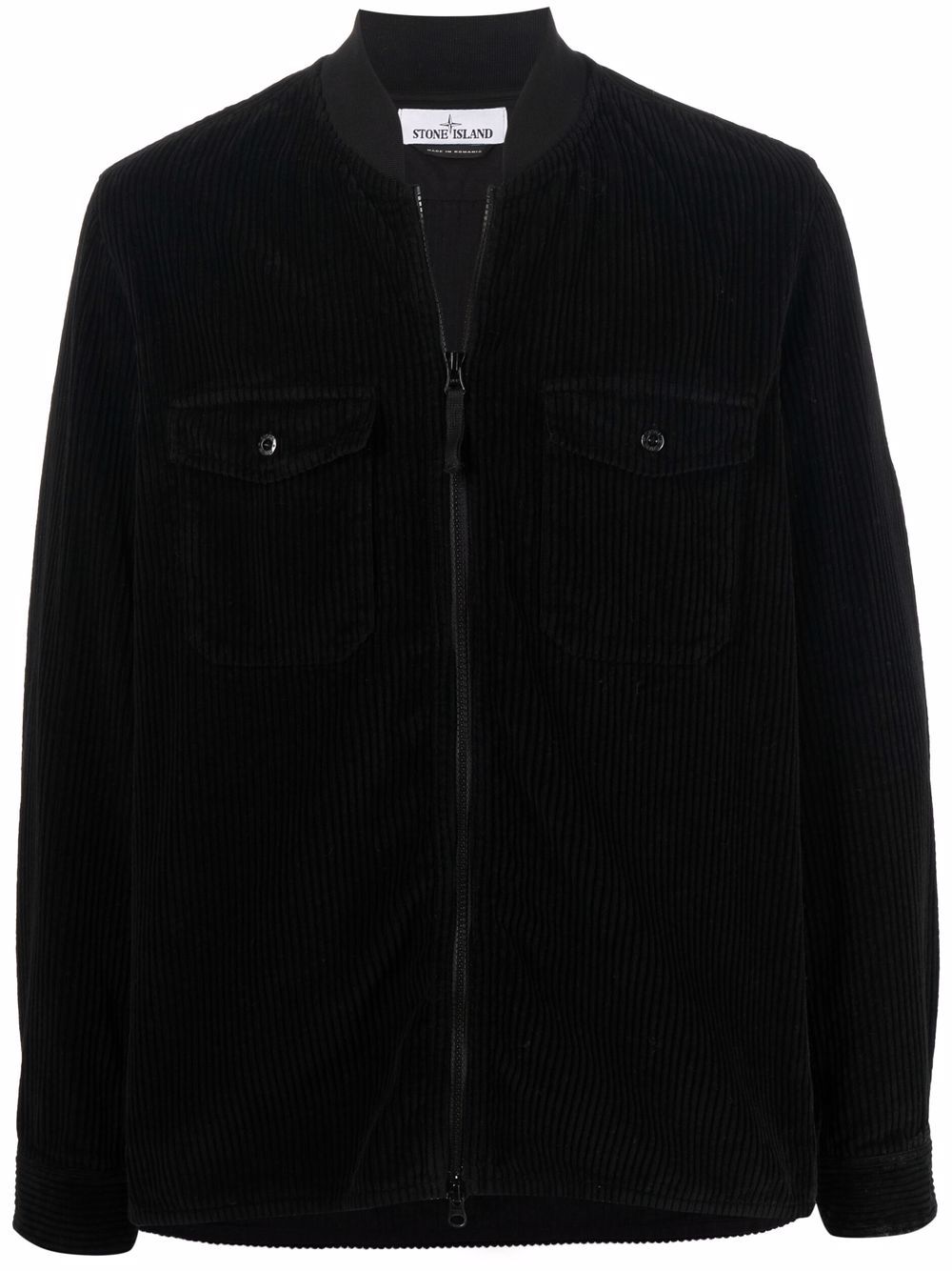 Stone Island вельветовая куртка-рубашка с нашивкой Compass  751511611