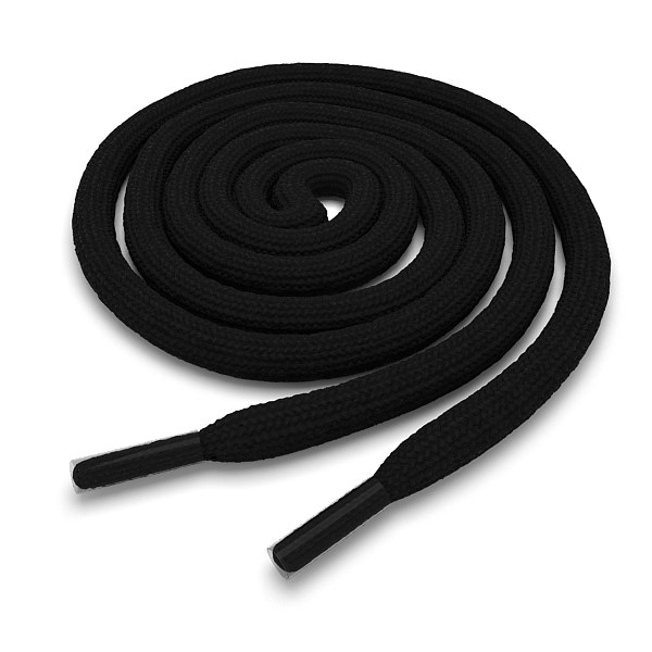 Шнурки круглые чёрные 140 см RD-LACE-BL-140