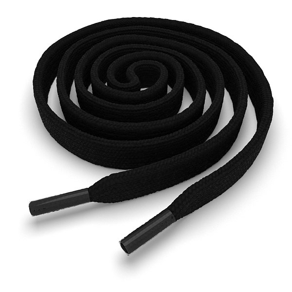 Шнурки плоские чёрные 100 см FL-LACE-BL