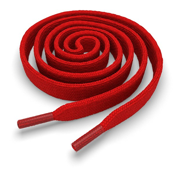 Шнурки плоские красные 100 см FL-LACE-RED