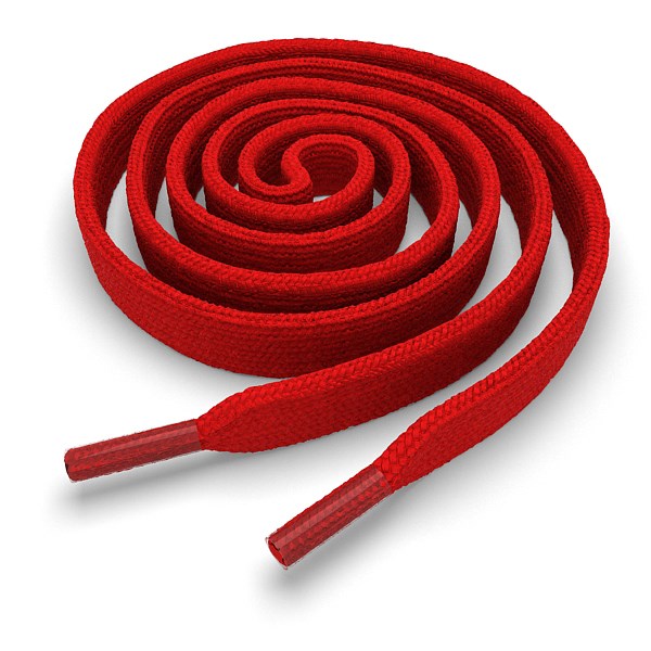 Шнурки плоские красные 120 см FL-LACE-RED-120