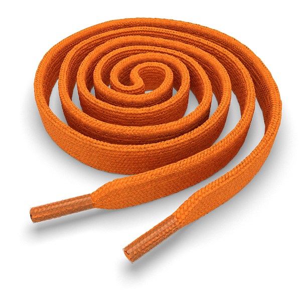 Шнурки плоские оранжевые 120 см FL-LACE-OR-120
