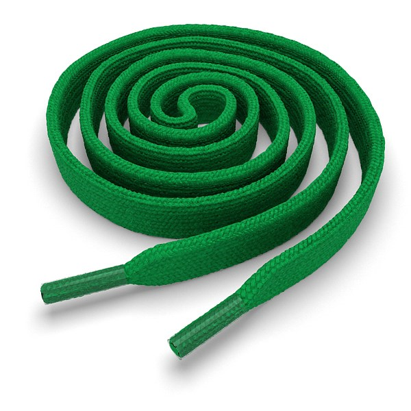 Шнурки плоские зелёные 100 см FL-LACE-GRN