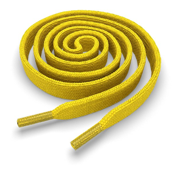 Шнурки плоские жёлтые 100 см FL-LACE-YEL