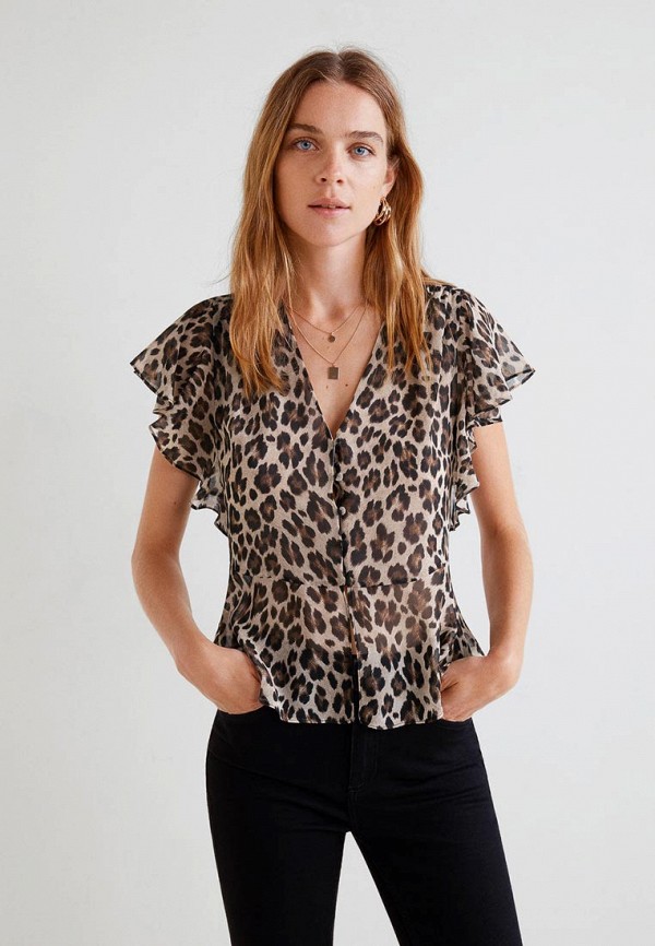 Блузка из леопардовой ткани