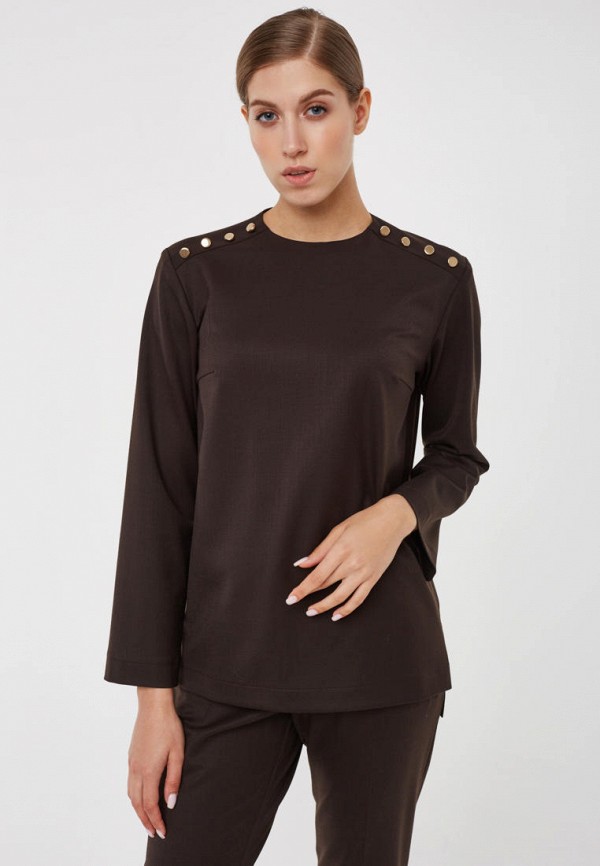 Блуза Pattern цвет коричневый 