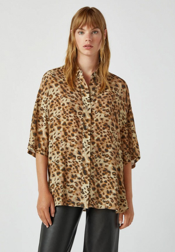 Блуза Pull&Bear цвет коричневый 