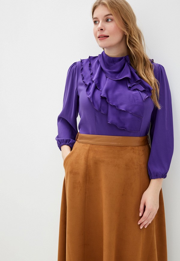 Блуза Shegida цвет фиолетовый 