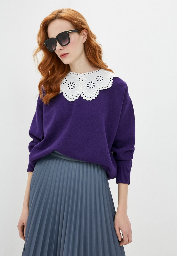 Lusio свитер и топ. TOPTOP кардиган фиолетовый.