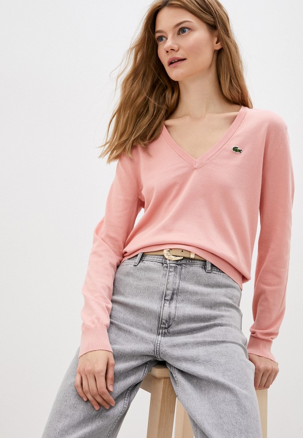 Пуловер Lacoste цвет розовый 