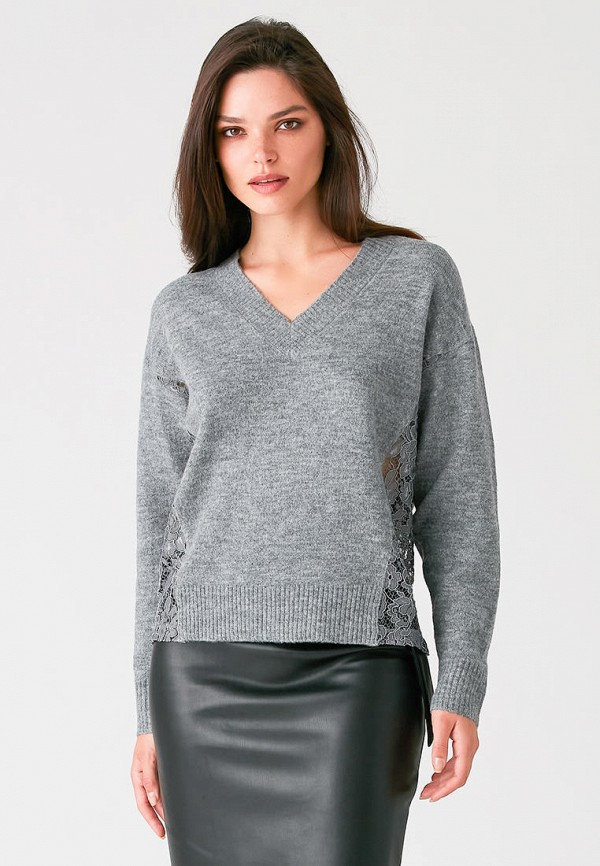 Пуловер Love Republic цвет серый 