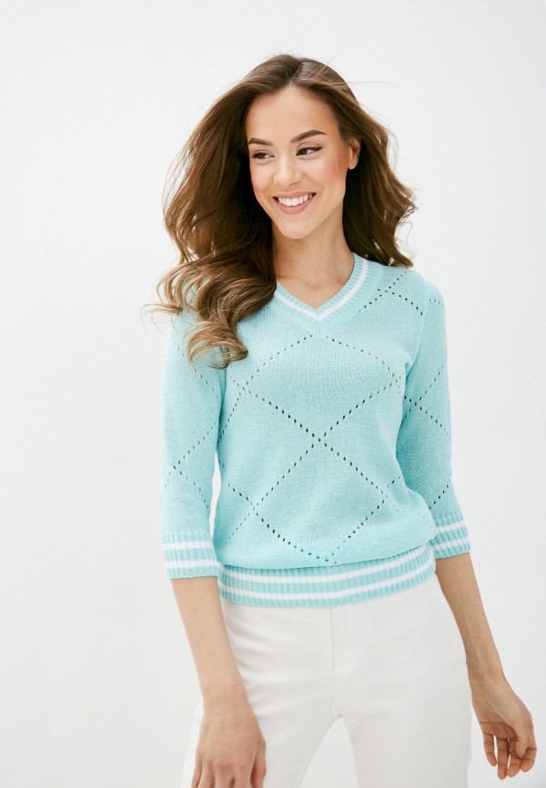 Пуловер Стим цвет бирюзовый 