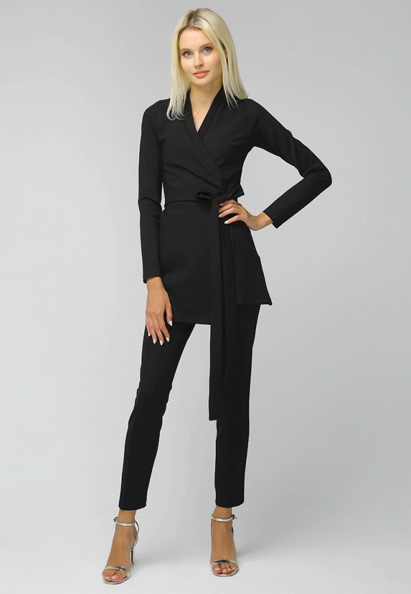 Брючный костюм женский черный классический с пиджаком