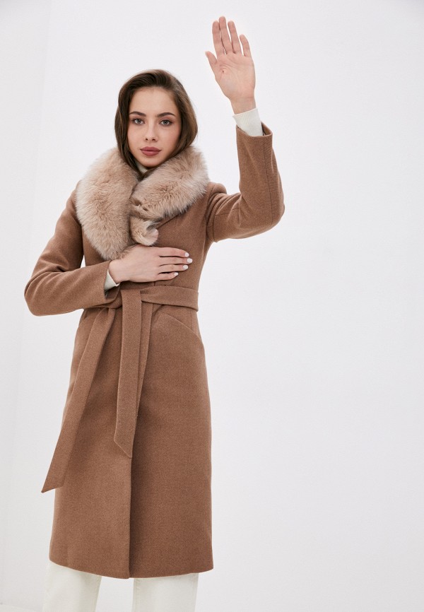 Пальто Meltem Collection цвет коричневый 