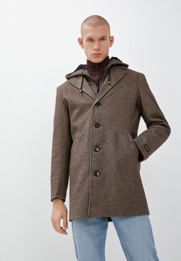 Пальто Misteks design цвет коричневый 