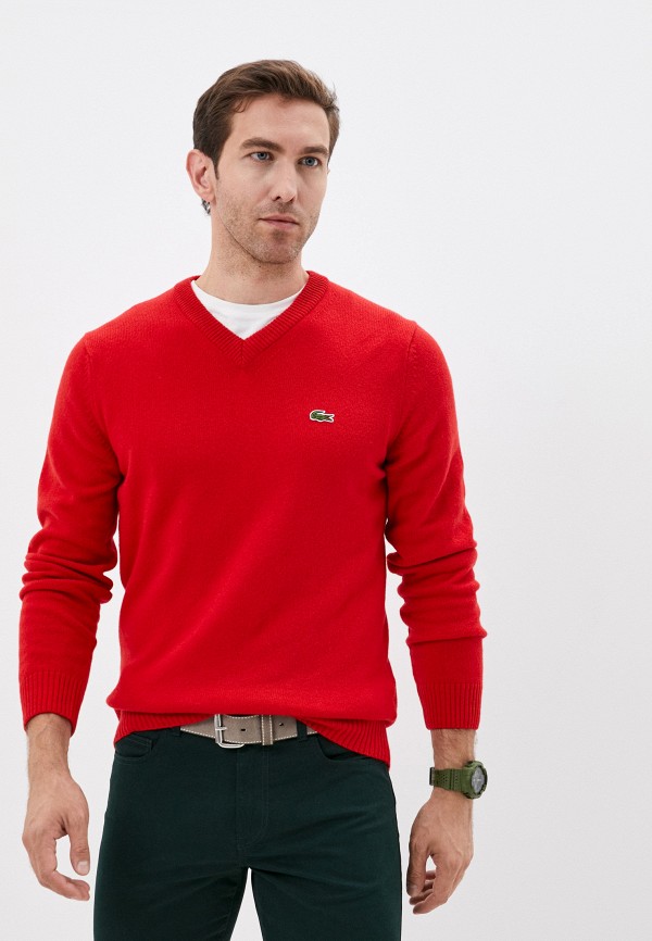 Пуловер Lacoste цвет красный 