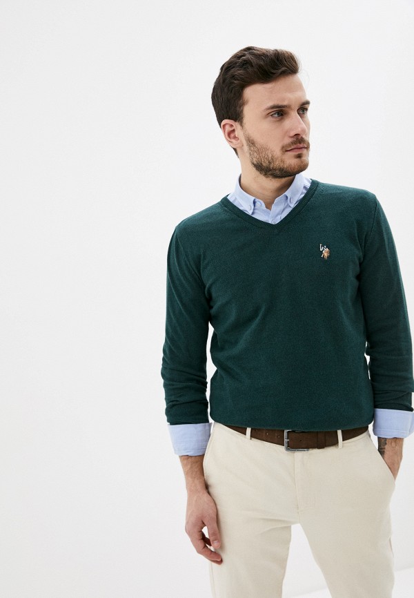 Пуловер U.S. Polo Assn. цвет зеленый 
