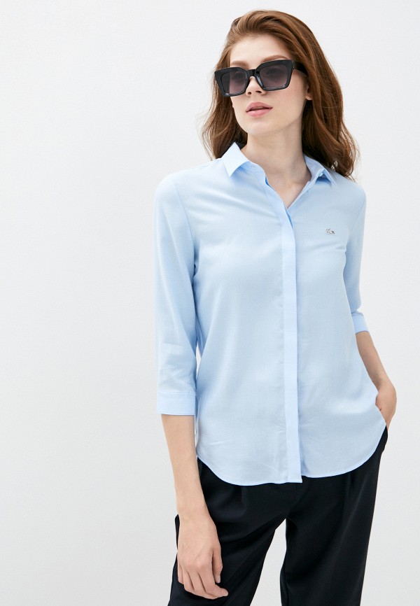 Рубашка Lacoste цвет голубой 