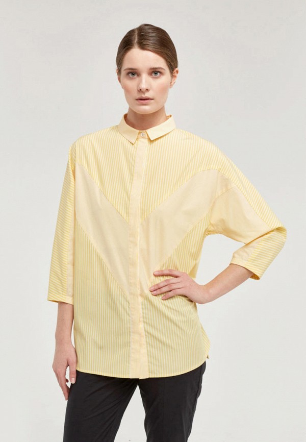 Рубашка Pattern цвет желтый 