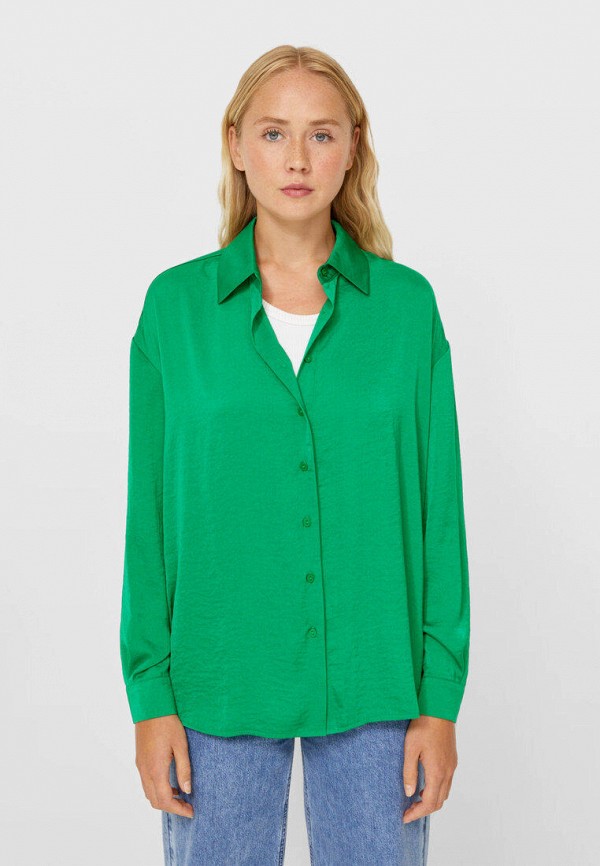 Рубашка Stradivarius цвет зеленый 