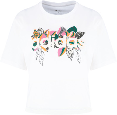 Футболка женская adidas Farm Print Boyfriend Cropped Logo HH1VU8EB4H