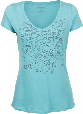 Футболка женская Columbia Hidden Lake V Neck Tee WZ0GOH9X7W