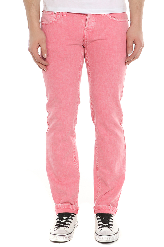 Мужские розовые джинсы