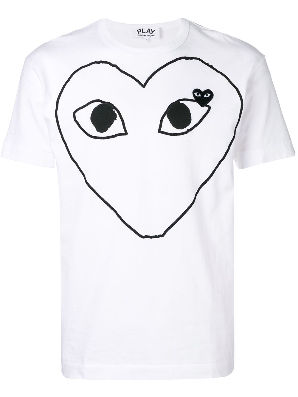Comme Des Garçons Play футболка с большим логотипом в форме сердца  P1T102