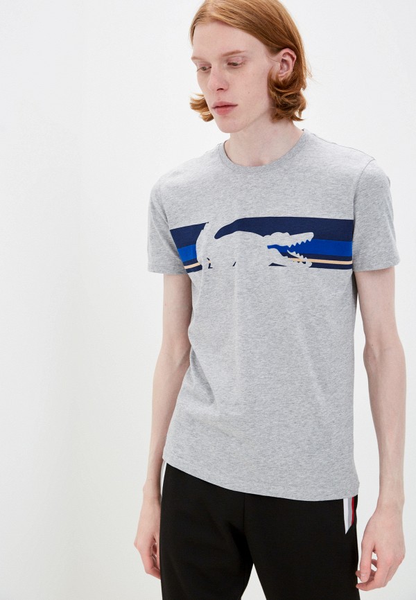 Футболка Lacoste цвет серый 