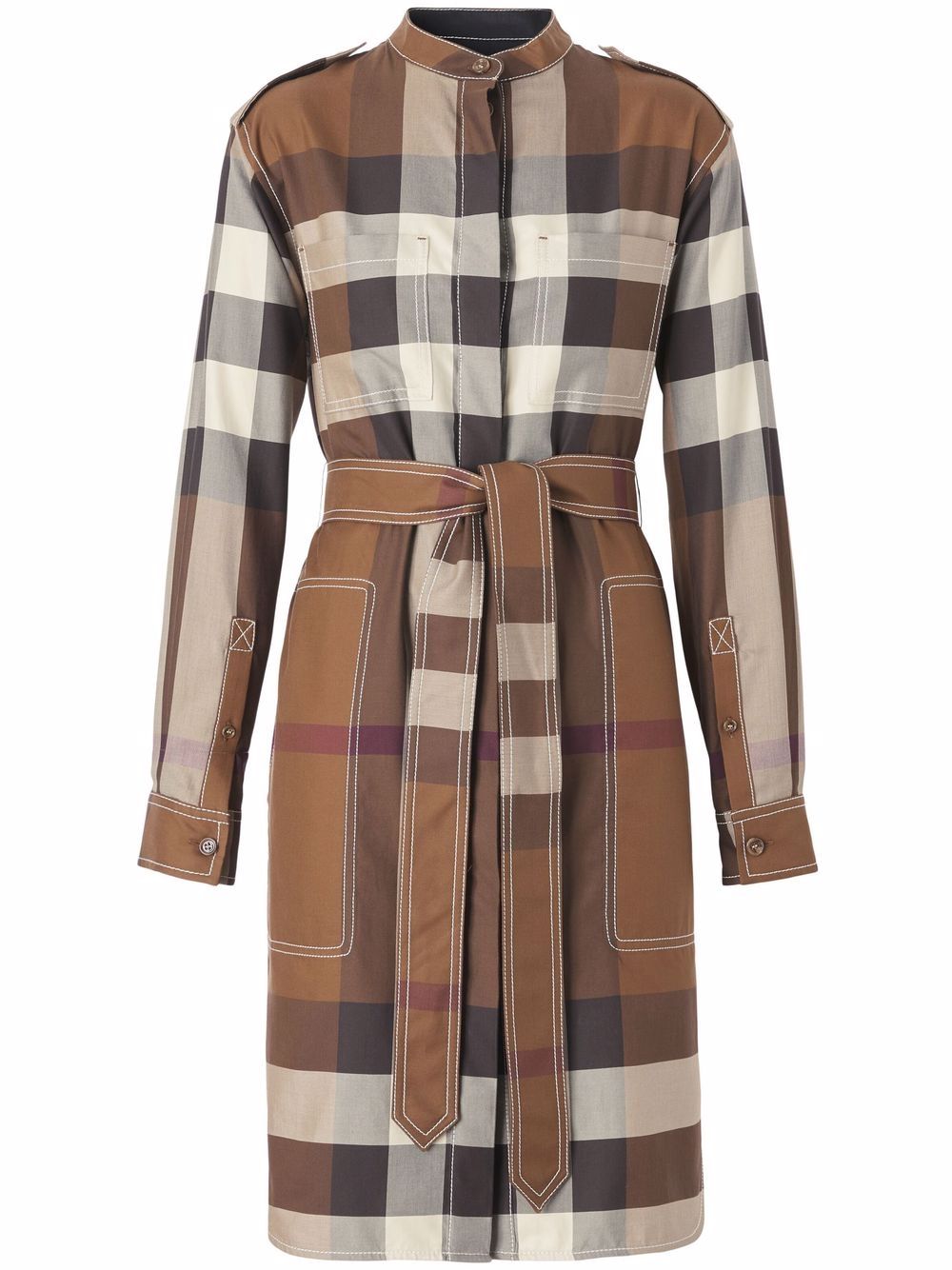 Burberry платье-рубашка в клетку  8048726