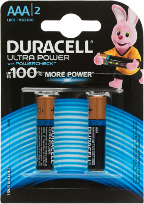 Батарейки щелочные Duracell Ultra Power ААА/LR03, 2 шт. P02F2E15IH