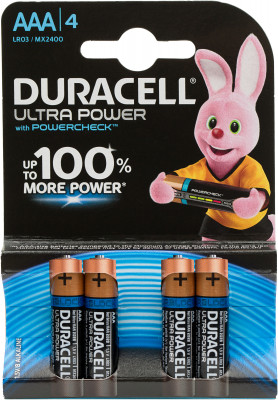 Батарейки щелочные Duracell Ultra Power ААА/LR03, 4 шт. DB7XGS44J6