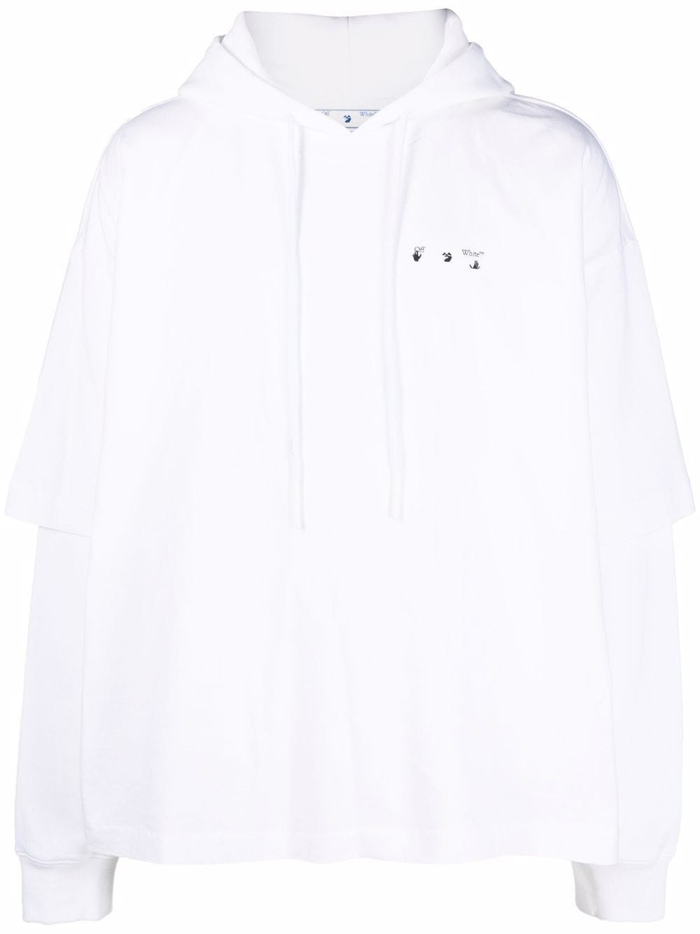 Off-White многослойное худи с принтом Caravaggio  OMBB098C99FLE0040110