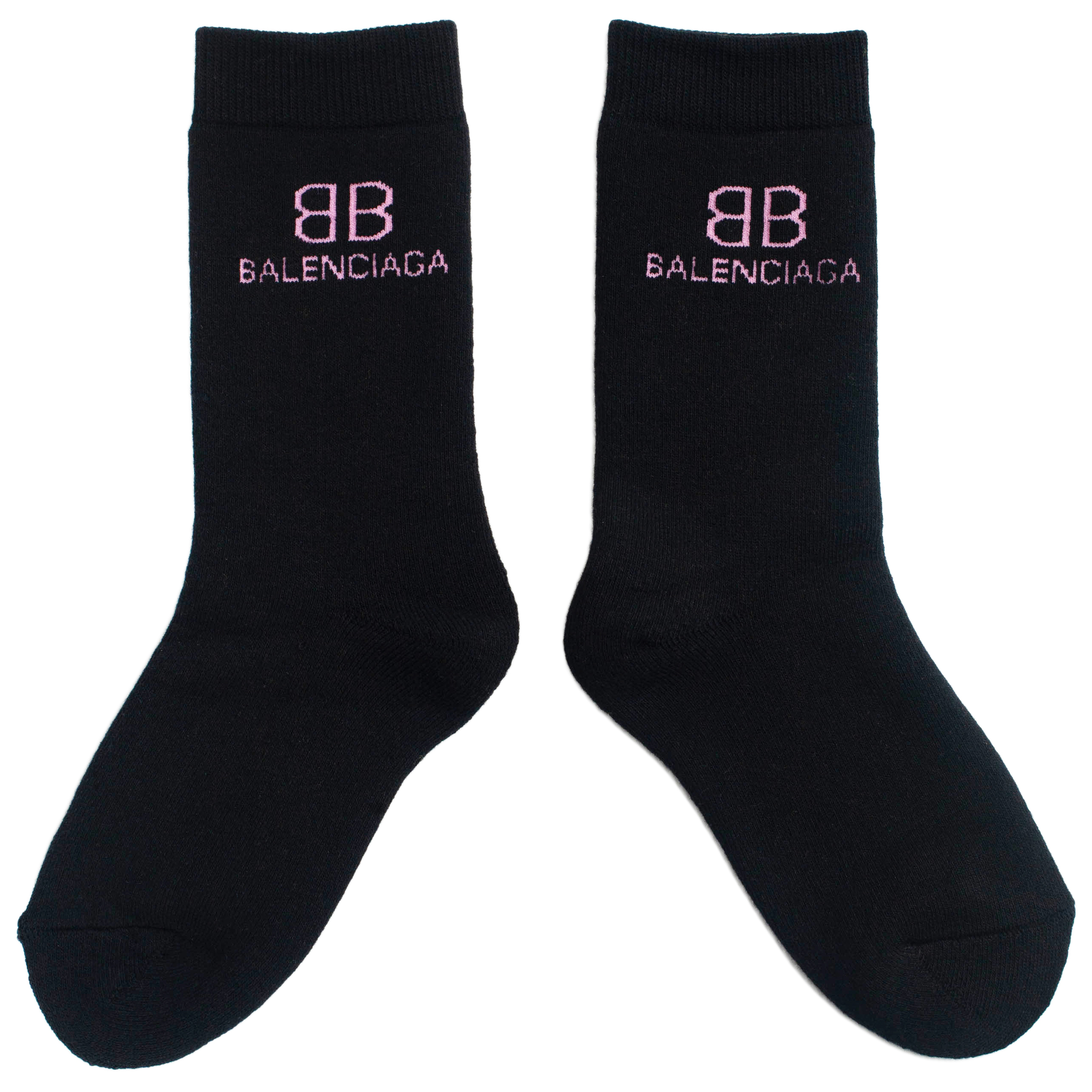 Черные носки с логотипом - Balenciaga 640610/3A4B5/1072