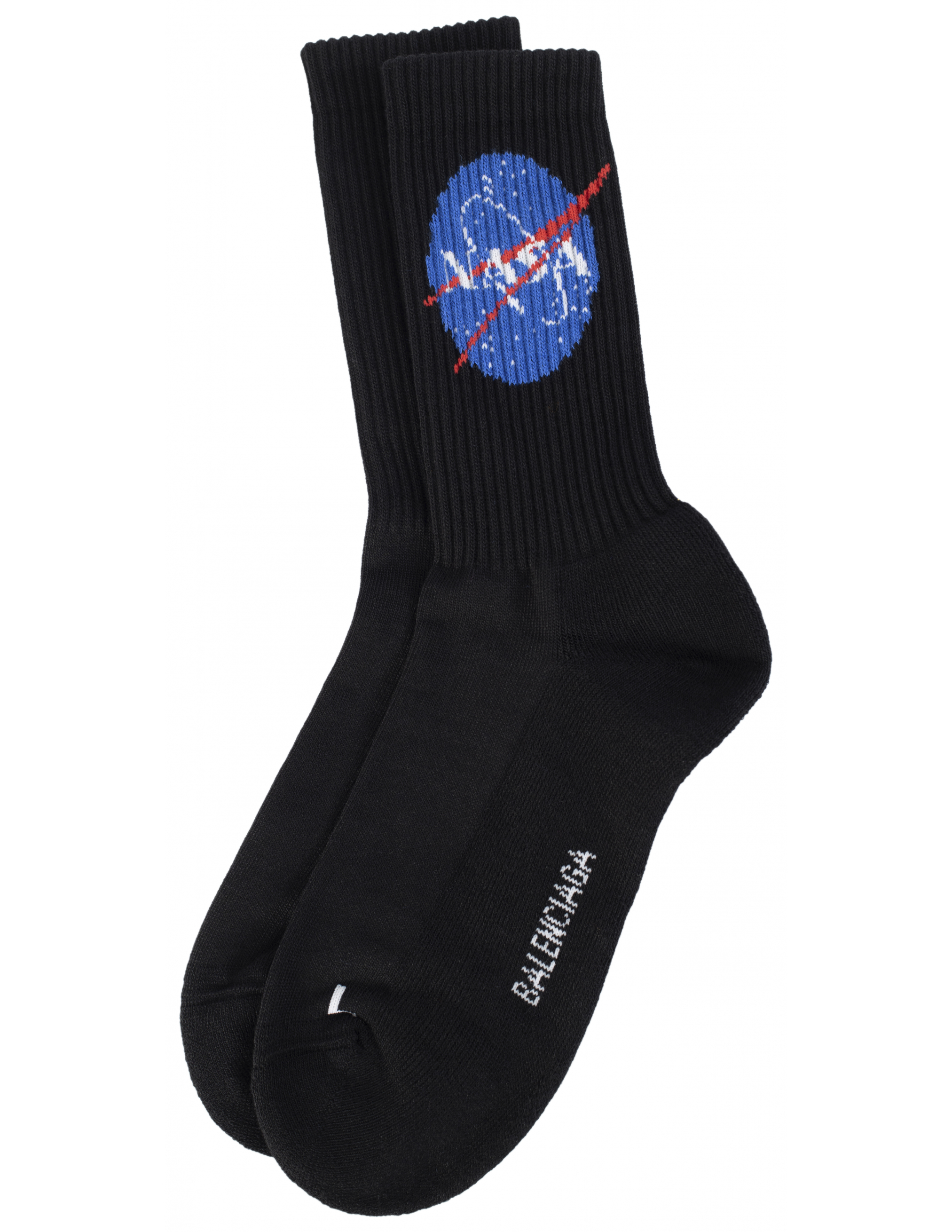 Черные носки с принтом NASA - Balenciaga 658129/472B4/1000
