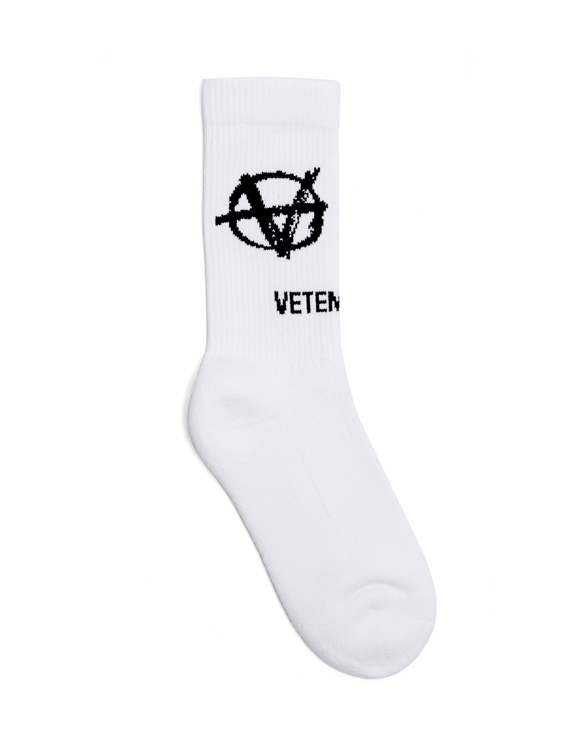 Высокие белые носки с логотипом - Vetements UAH21HO938/wht