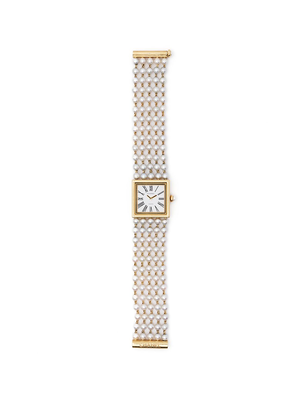 Chanel Pre-Owned наручные часы Mademoiselle 1989-го года с жемчугом  V27111